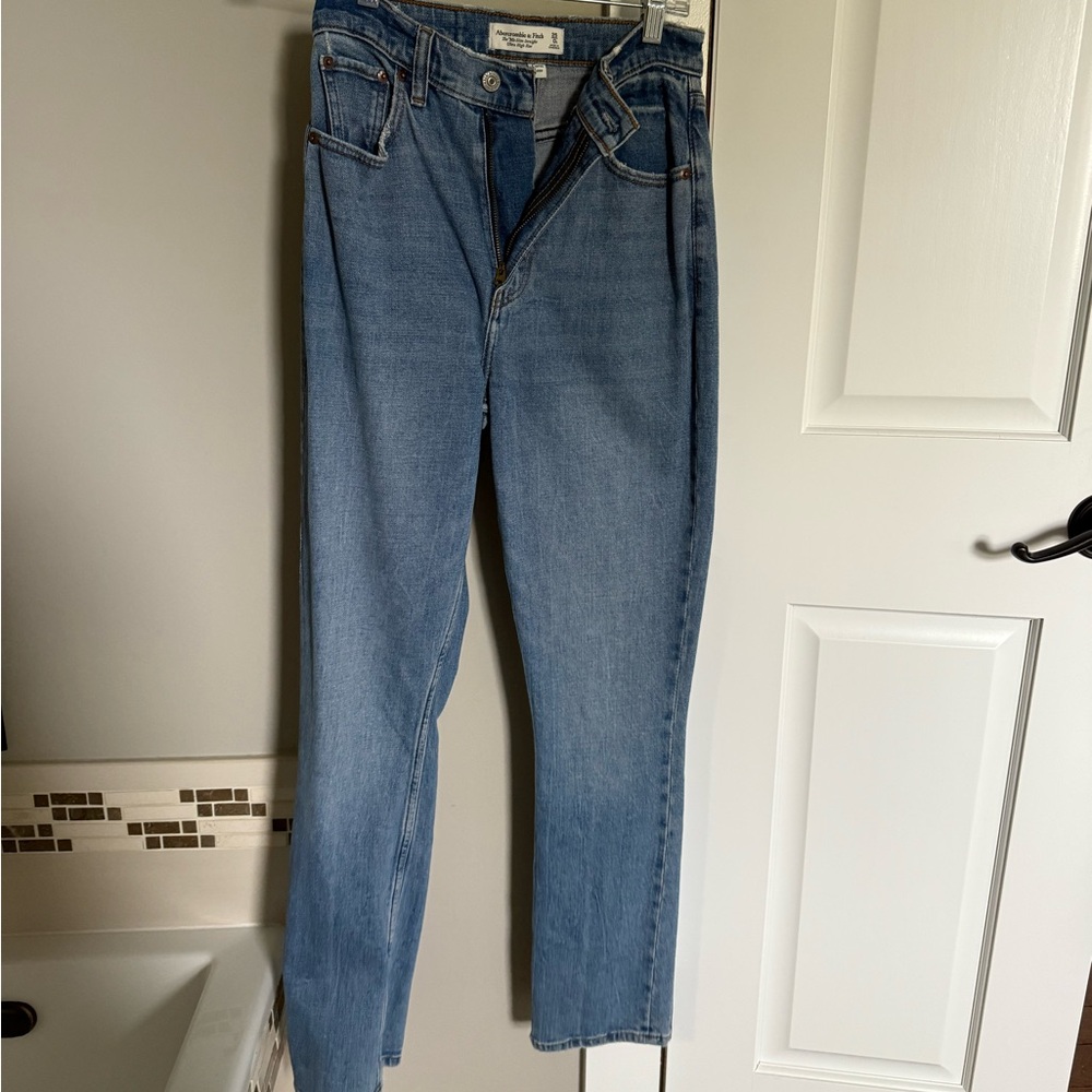 Abercrombie & Fitch Light Blue Straight Leg Jeans